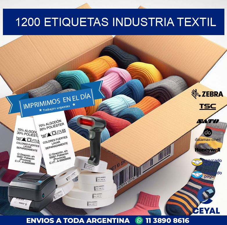 1200 ETIQUETAS INDUSTRIA TEXTIL