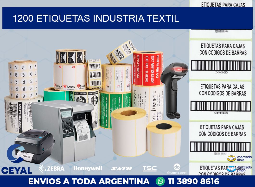 1200 ETIQUETAS INDUSTRIA TEXTIL