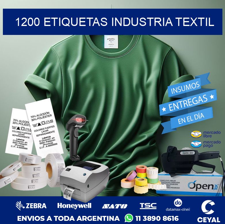 1200 ETIQUETAS INDUSTRIA TEXTIL