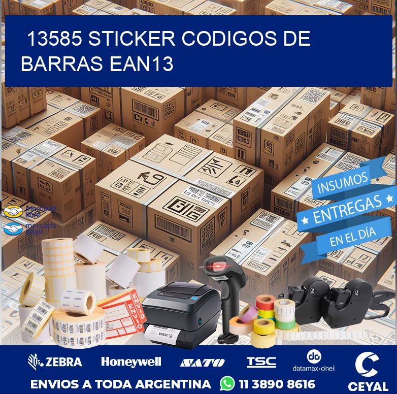 13585 STICKER CODIGOS DE BARRAS EAN13