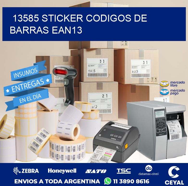 13585 STICKER CODIGOS DE BARRAS EAN13