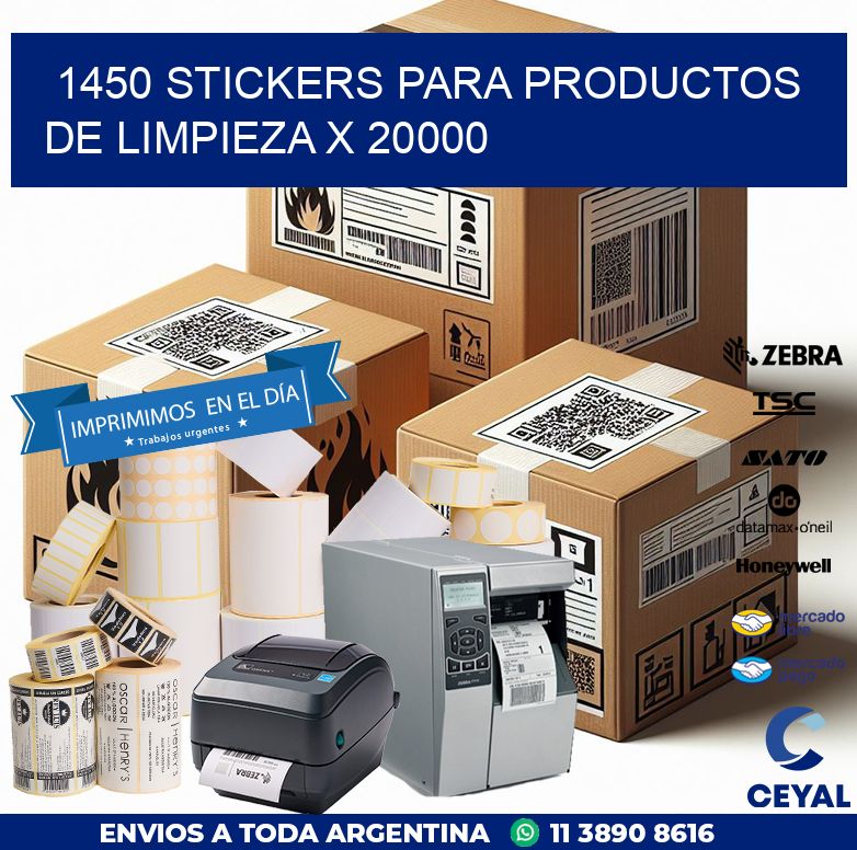 1450 STICKERS PARA PRODUCTOS DE LIMPIEZA X 20000