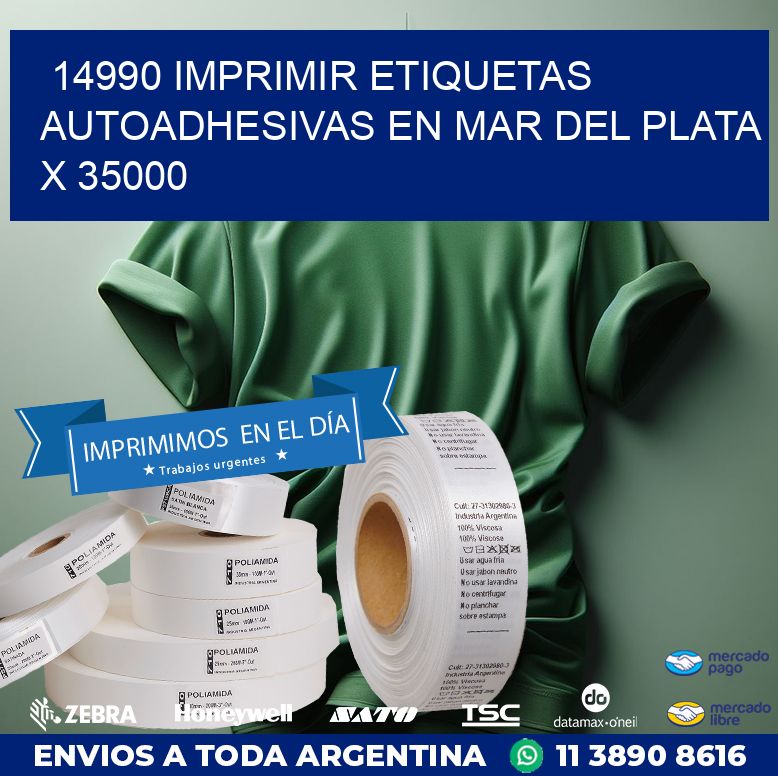 14990 IMPRIMIR ETIQUETAS AUTOADHESIVAS EN MAR DEL PLATA X 35000