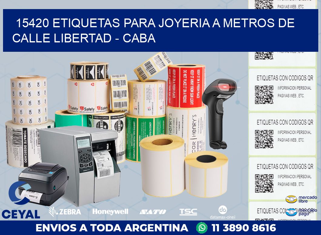 15420 ETIQUETAS PARA JOYERIA A METROS DE CALLE LIBERTAD - CABA