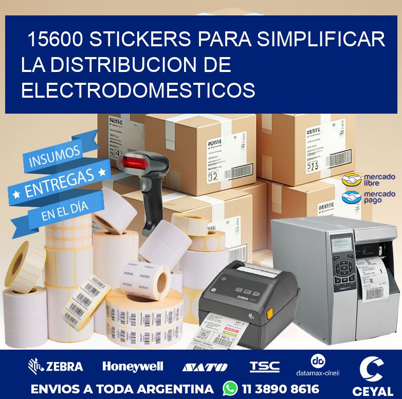 15600 STICKERS PARA SIMPLIFICAR LA DISTRIBUCION DE ELECTRODOMESTICOS