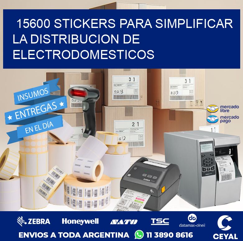 15600 STICKERS PARA SIMPLIFICAR LA DISTRIBUCION DE ELECTRODOMESTICOS