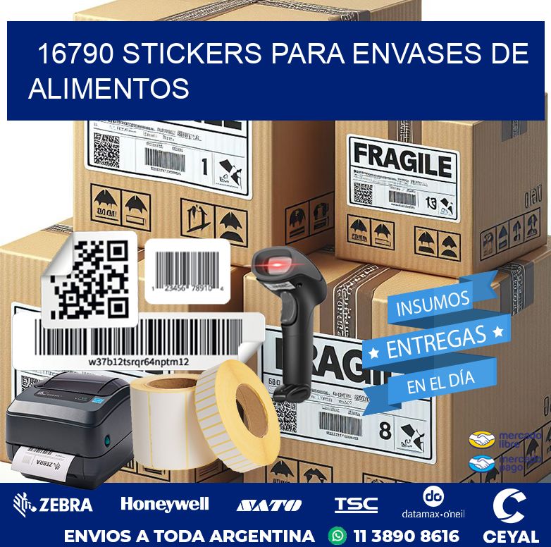 16790 STICKERS PARA ENVASES DE ALIMENTOS