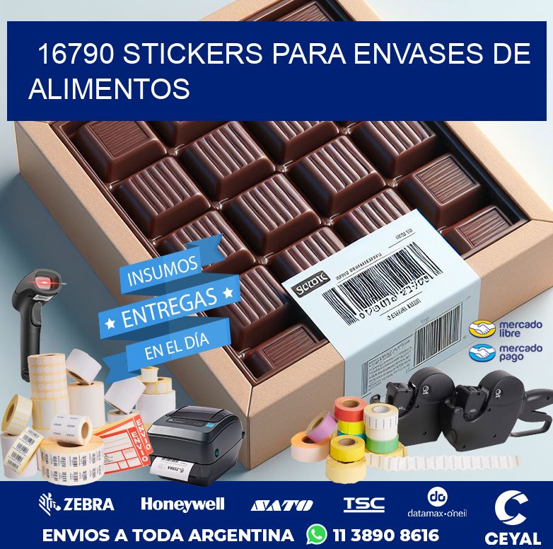 16790 STICKERS PARA ENVASES DE ALIMENTOS