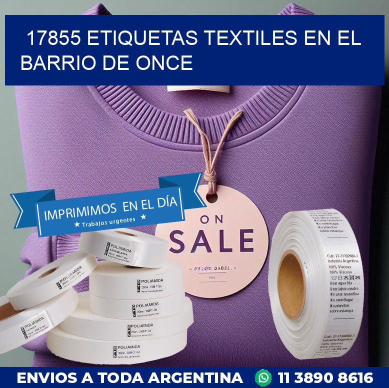 17855 ETIQUETAS TEXTILES EN EL BARRIO DE ONCE