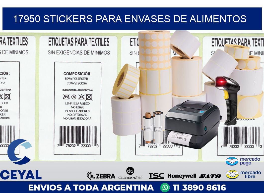 17950 STICKERS PARA ENVASES DE ALIMENTOS