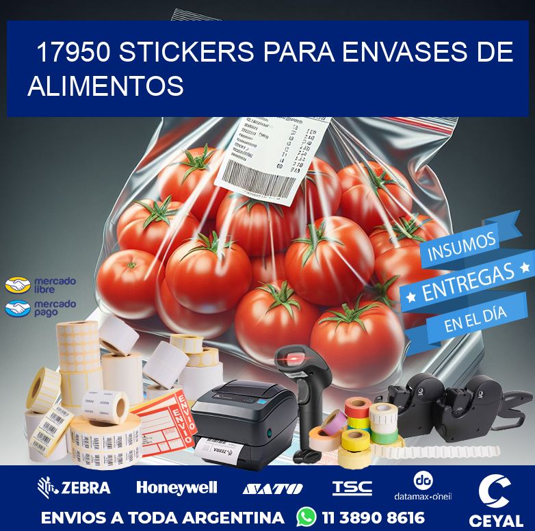 17950 STICKERS PARA ENVASES DE ALIMENTOS