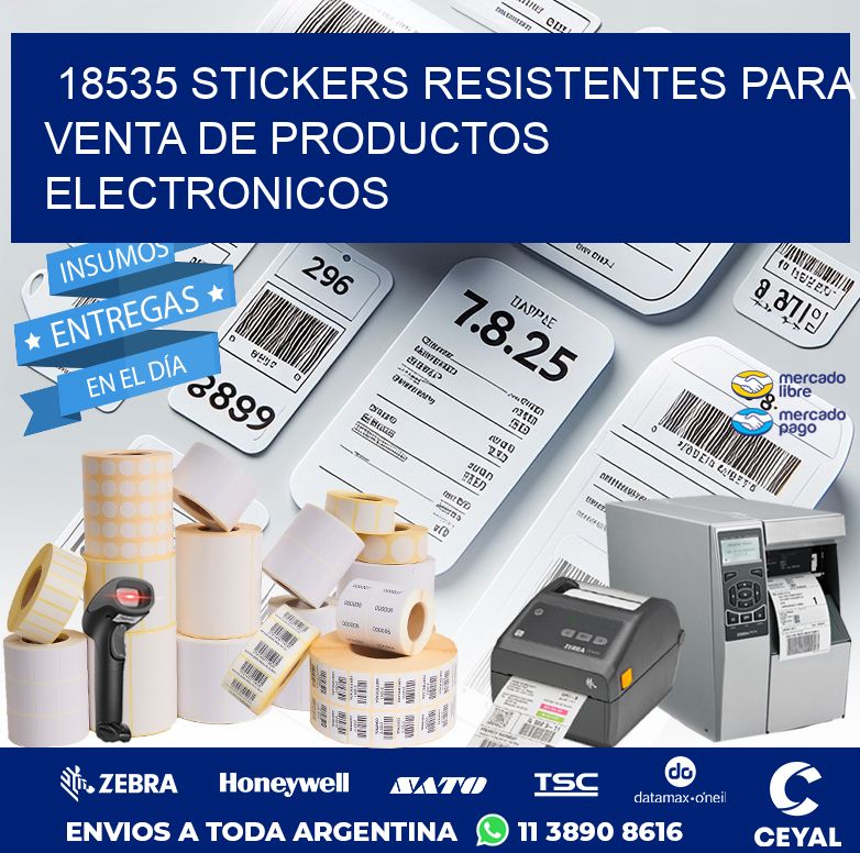 18535 STICKERS RESISTENTES PARA VENTA DE PRODUCTOS ELECTRONICOS