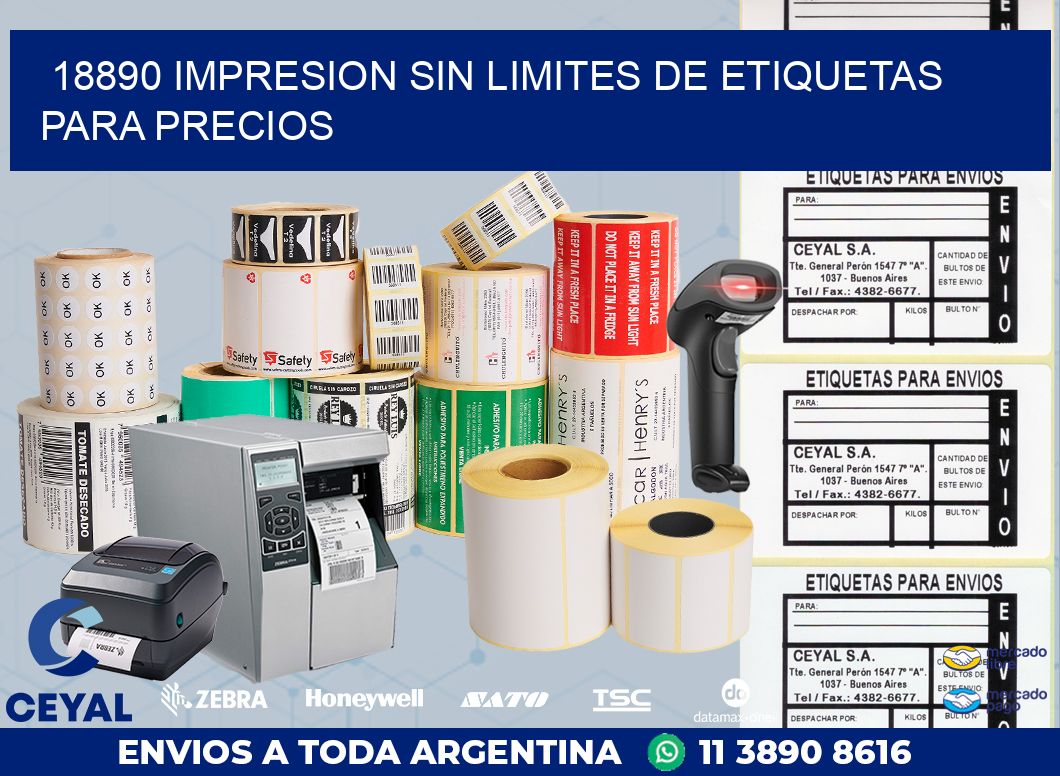 18890 IMPRESION SIN LIMITES DE ETIQUETAS PARA PRECIOS
