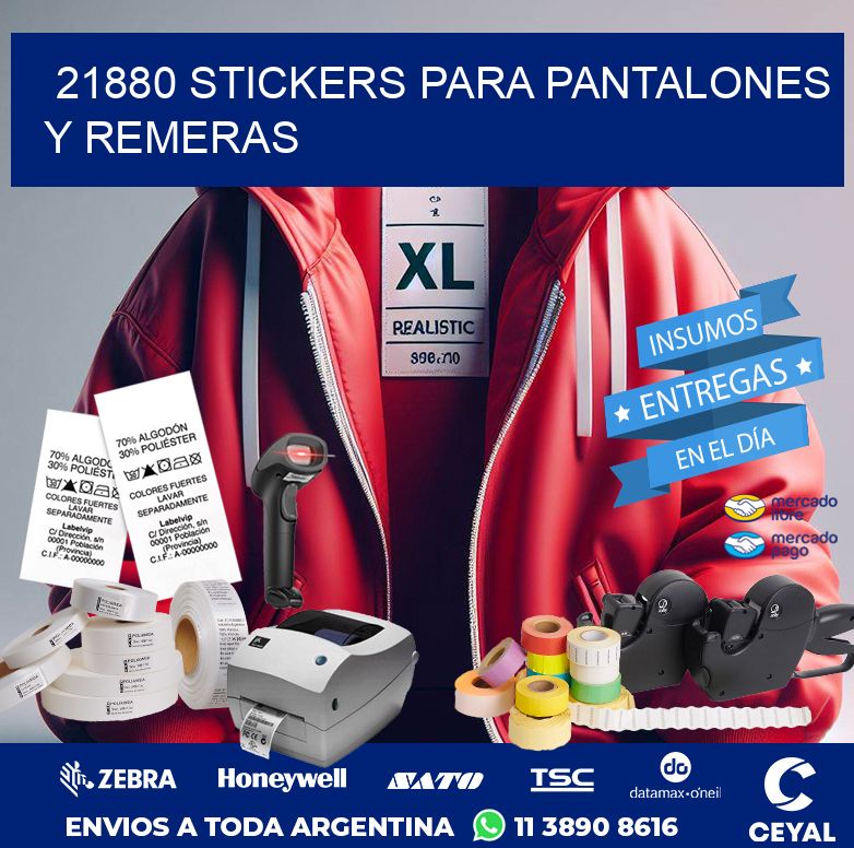 21880 STICKERS PARA PANTALONES Y REMERAS