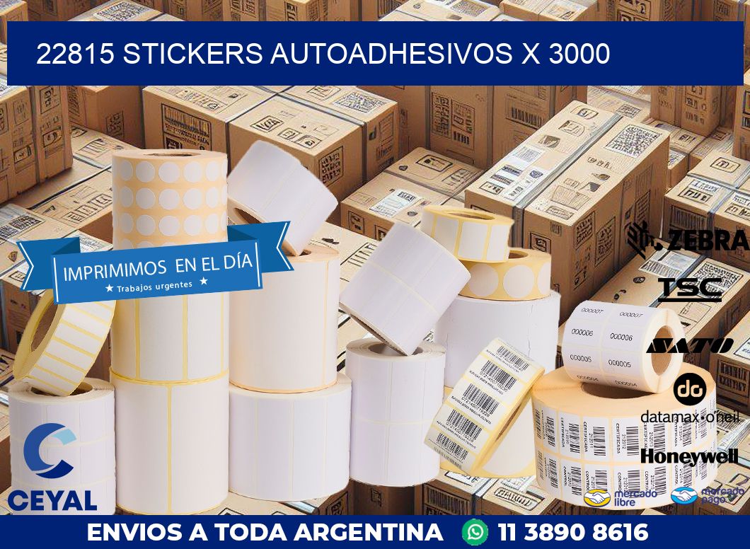 22815 STICKERS AUTOADHESIVOS X 3000