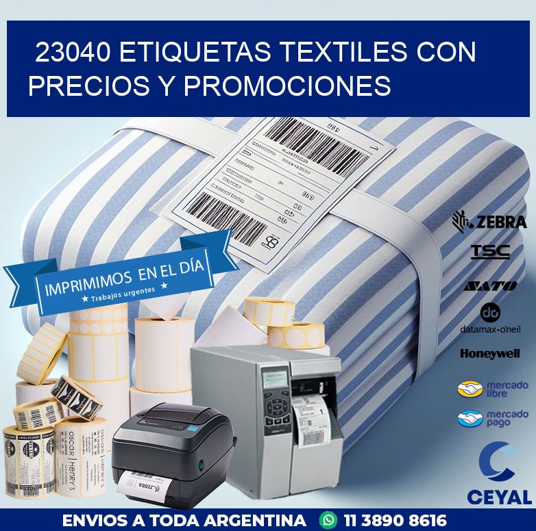 23040 ETIQUETAS TEXTILES CON PRECIOS Y PROMOCIONES