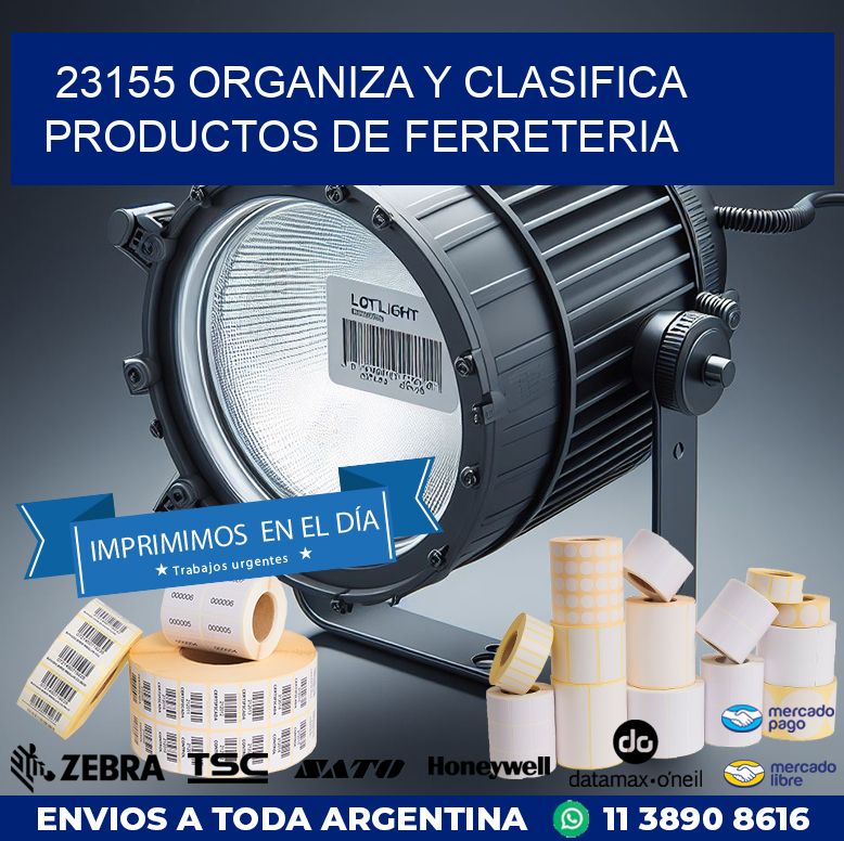 23155 ORGANIZA Y CLASIFICA PRODUCTOS DE FERRETERIA