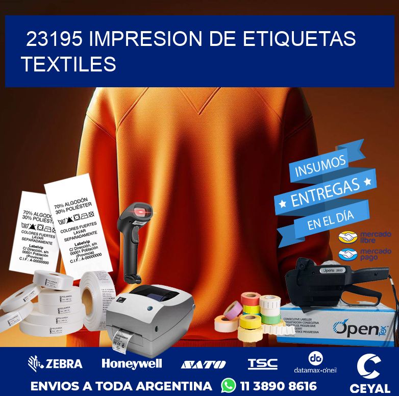 23195 IMPRESION DE ETIQUETAS TEXTILES