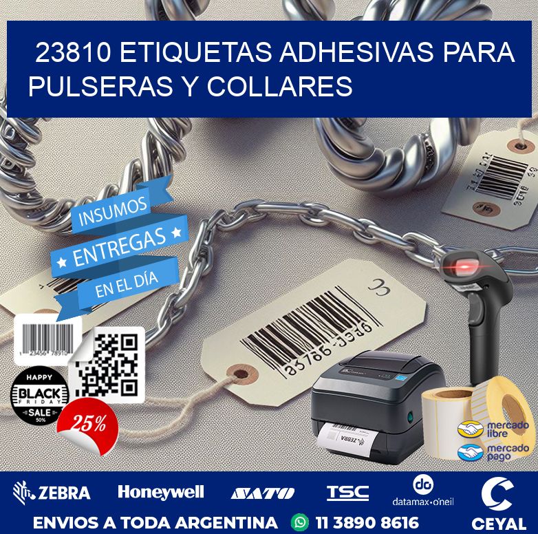 23810 ETIQUETAS ADHESIVAS PARA PULSERAS Y COLLARES