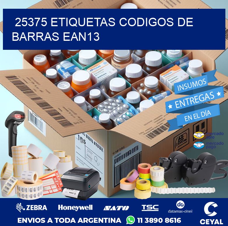 25375 ETIQUETAS CODIGOS DE BARRAS EAN13