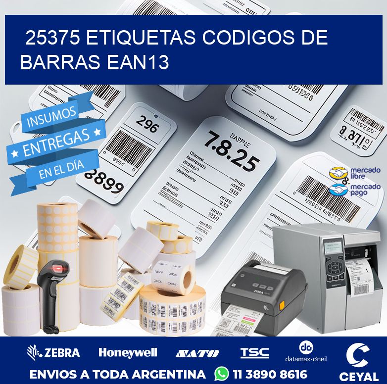 25375 ETIQUETAS CODIGOS DE BARRAS EAN13