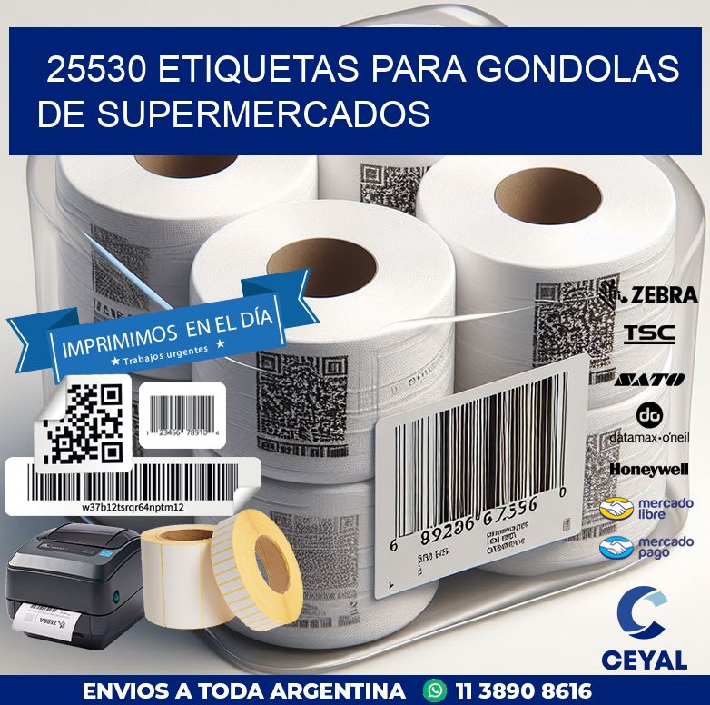 25530 ETIQUETAS PARA GONDOLAS DE SUPERMERCADOS