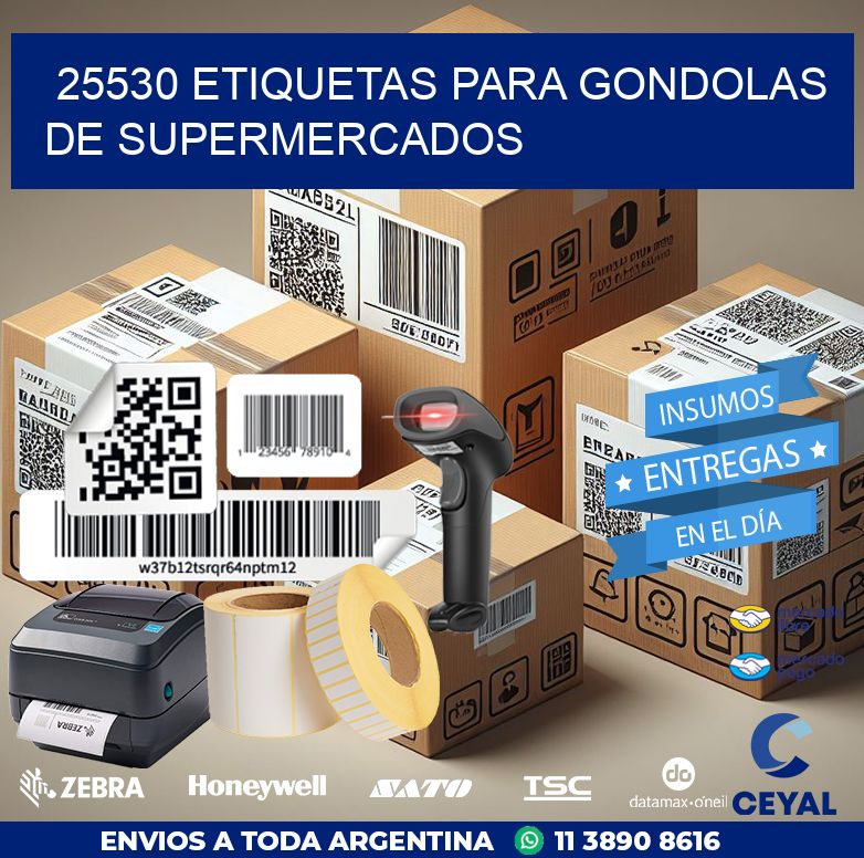 25530 ETIQUETAS PARA GONDOLAS DE SUPERMERCADOS