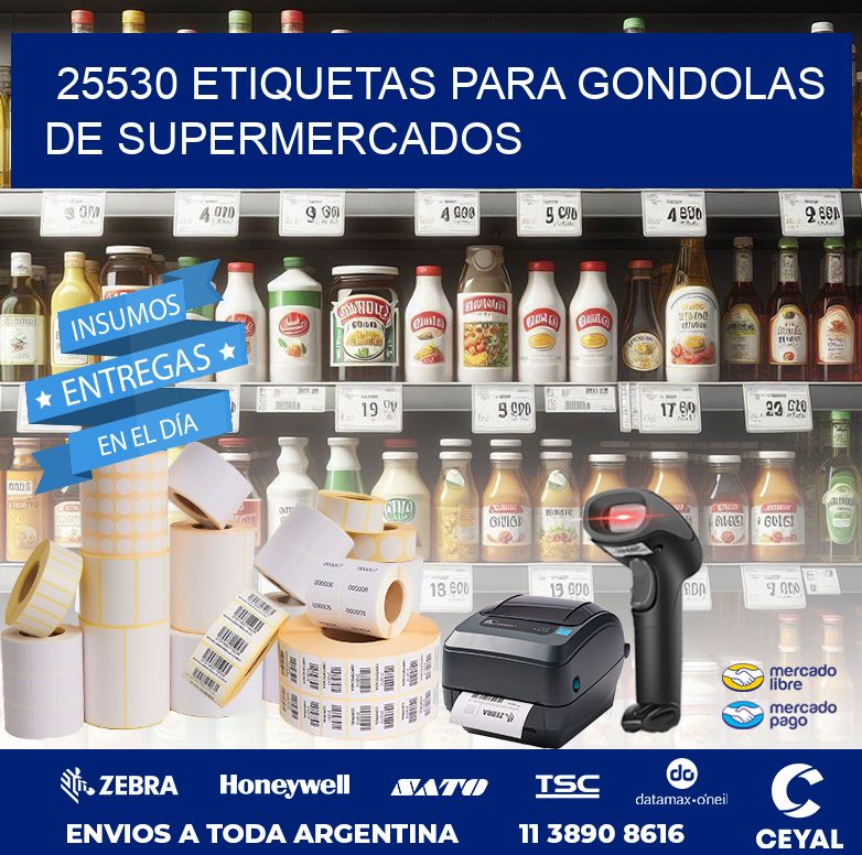 25530 ETIQUETAS PARA GONDOLAS DE SUPERMERCADOS