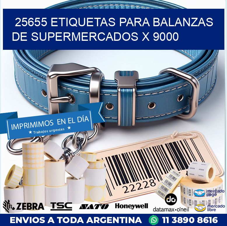 25655 ETIQUETAS PARA BALANZAS DE SUPERMERCADOS X 9000