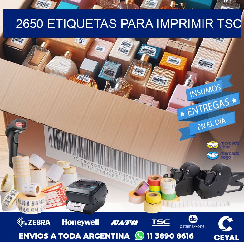 2650 ETIQUETAS PARA IMPRIMIR TSC