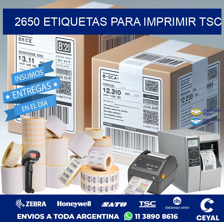 2650 ETIQUETAS PARA IMPRIMIR TSC