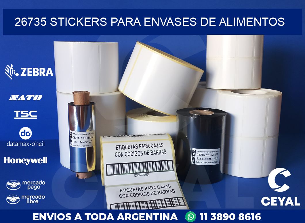 26735 STICKERS PARA ENVASES DE ALIMENTOS