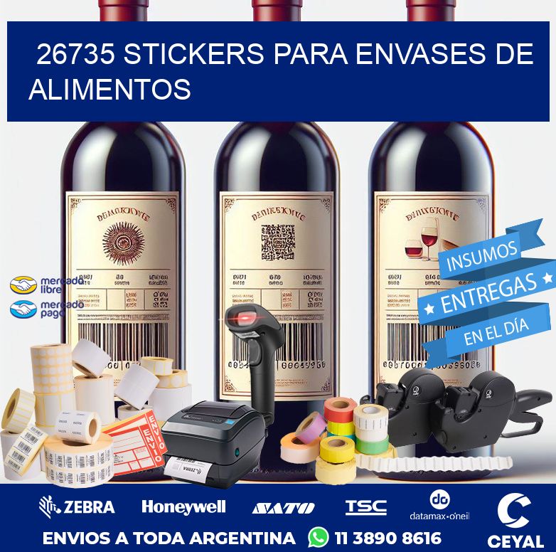 26735 STICKERS PARA ENVASES DE ALIMENTOS