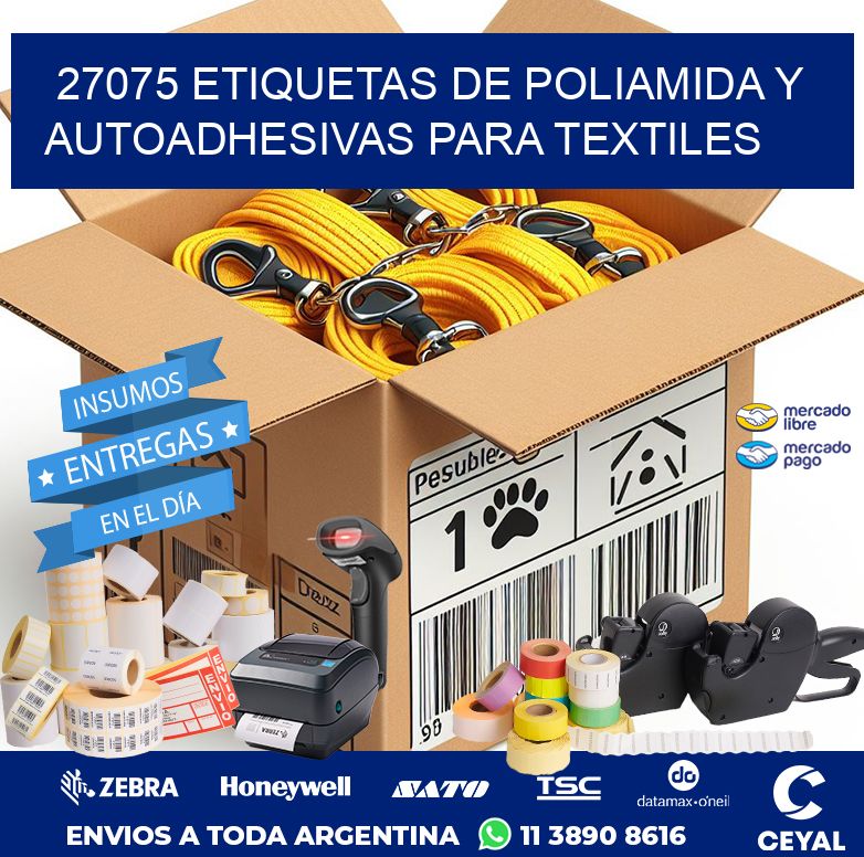 27075 ETIQUETAS DE POLIAMIDA Y AUTOADHESIVAS PARA TEXTILES
