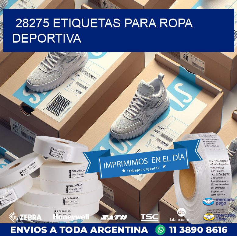 28275 ETIQUETAS PARA ROPA DEPORTIVA