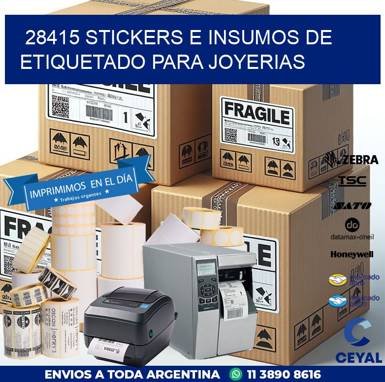 28415 STICKERS E INSUMOS DE ETIQUETADO PARA JOYERIAS
