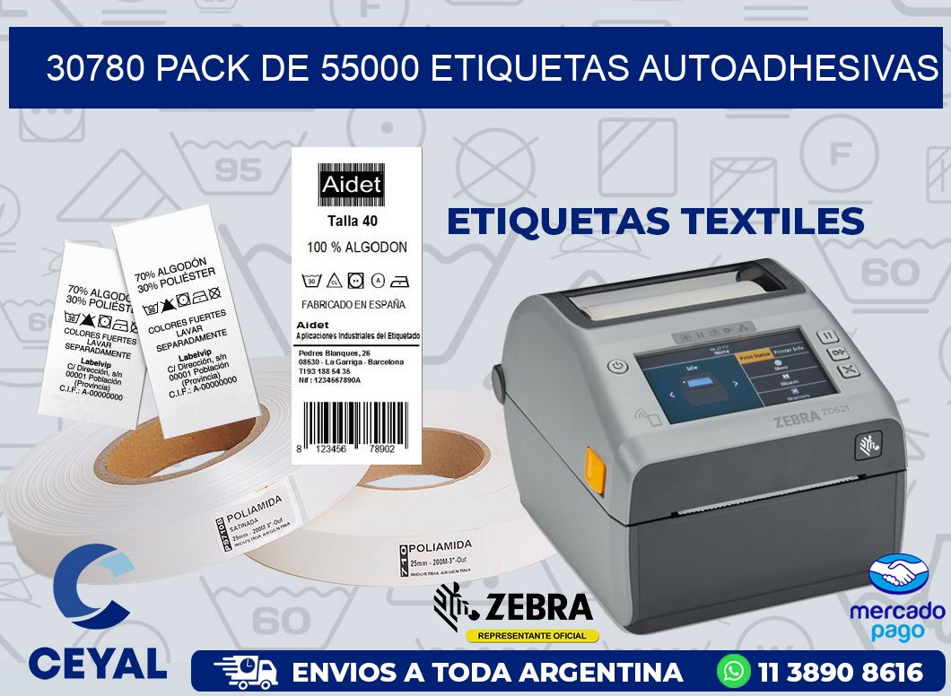 30780 PACK DE 55000 ETIQUETAS AUTOADHESIVAS