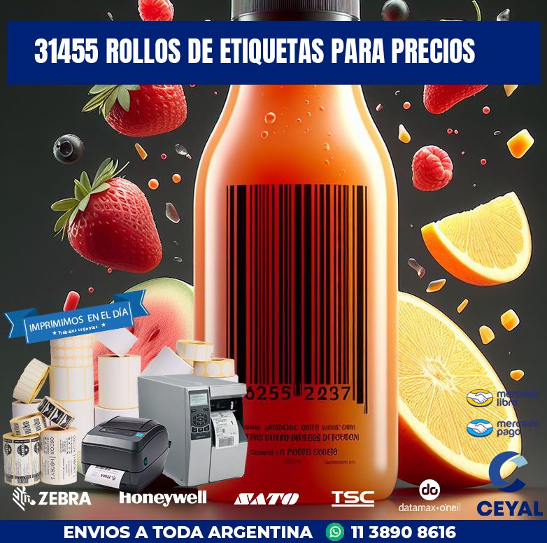 31455 ROLLOS DE ETIQUETAS PARA PRECIOS