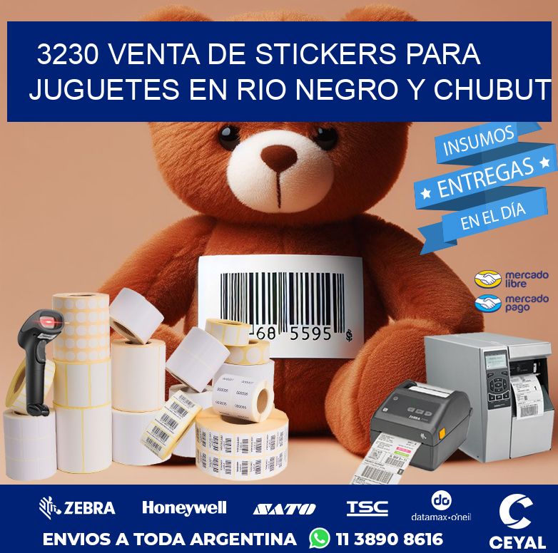 3230 VENTA DE STICKERS PARA JUGUETES EN RIO NEGRO Y CHUBUT