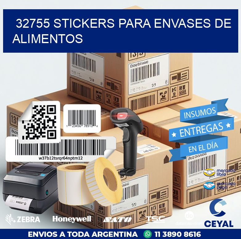 32755 STICKERS PARA ENVASES DE ALIMENTOS