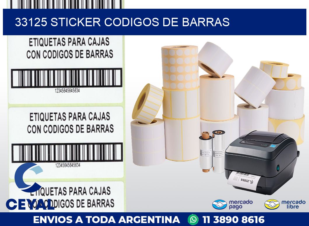 33125 STICKER CODIGOS DE BARRAS