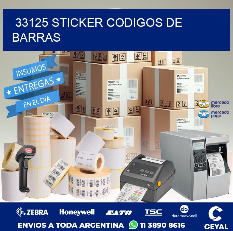 33125 STICKER CODIGOS DE BARRAS