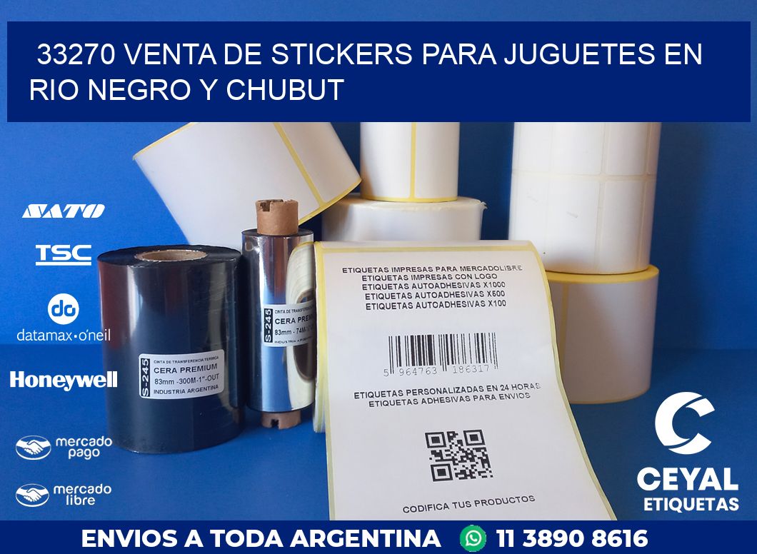 33270 VENTA DE STICKERS PARA JUGUETES EN RIO NEGRO Y CHUBUT