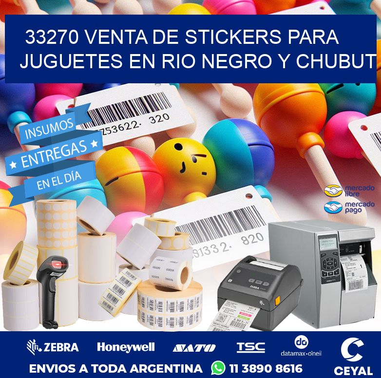 33270 VENTA DE STICKERS PARA JUGUETES EN RIO NEGRO Y CHUBUT