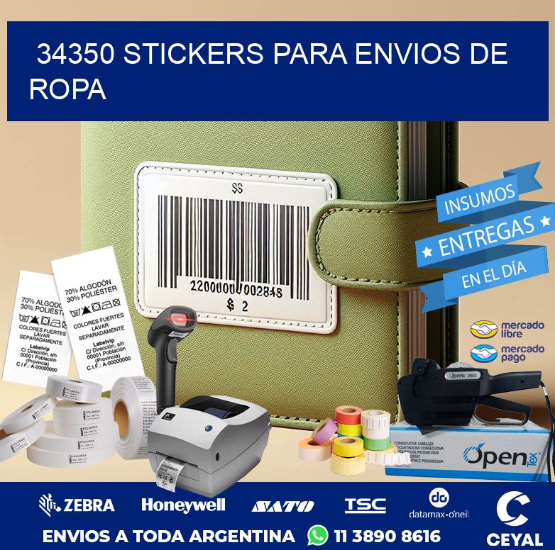 34350 STICKERS PARA ENVIOS DE ROPA