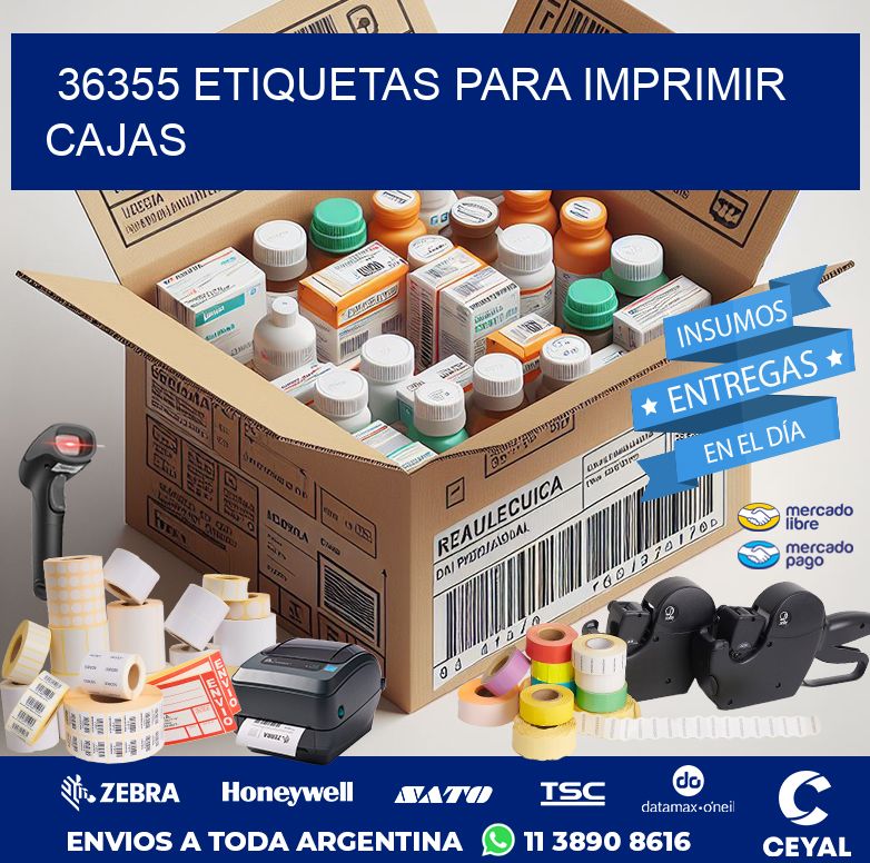 36355 ETIQUETAS PARA IMPRIMIR CAJAS