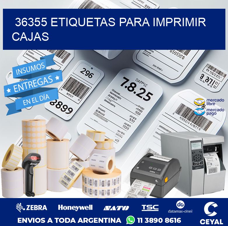 36355 ETIQUETAS PARA IMPRIMIR CAJAS