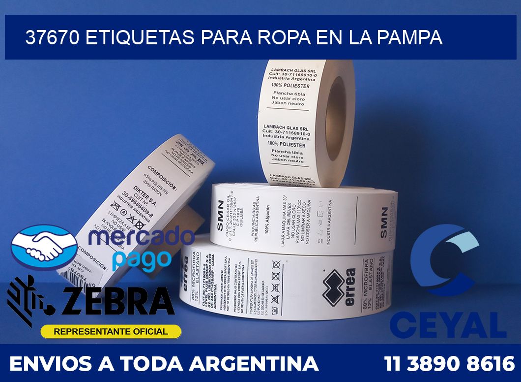 37670 ETIQUETAS PARA ROPA EN LA PAMPA