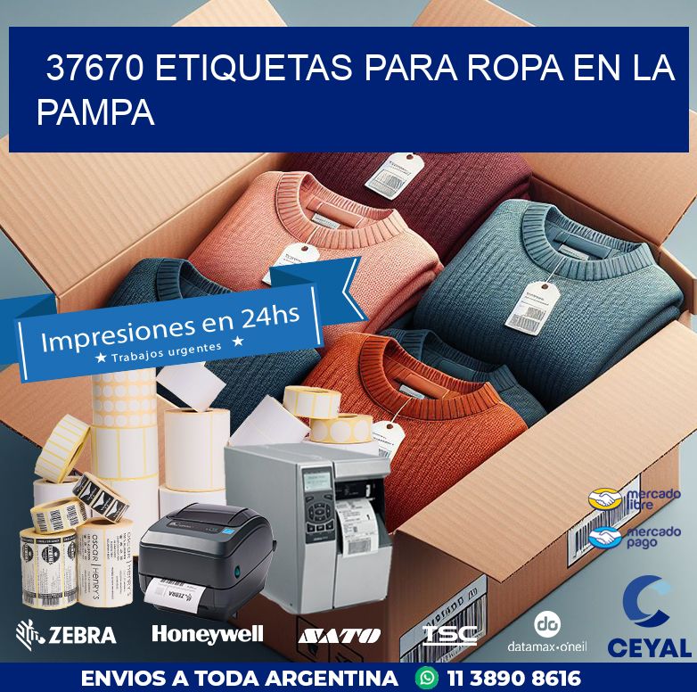 37670 ETIQUETAS PARA ROPA EN LA PAMPA
