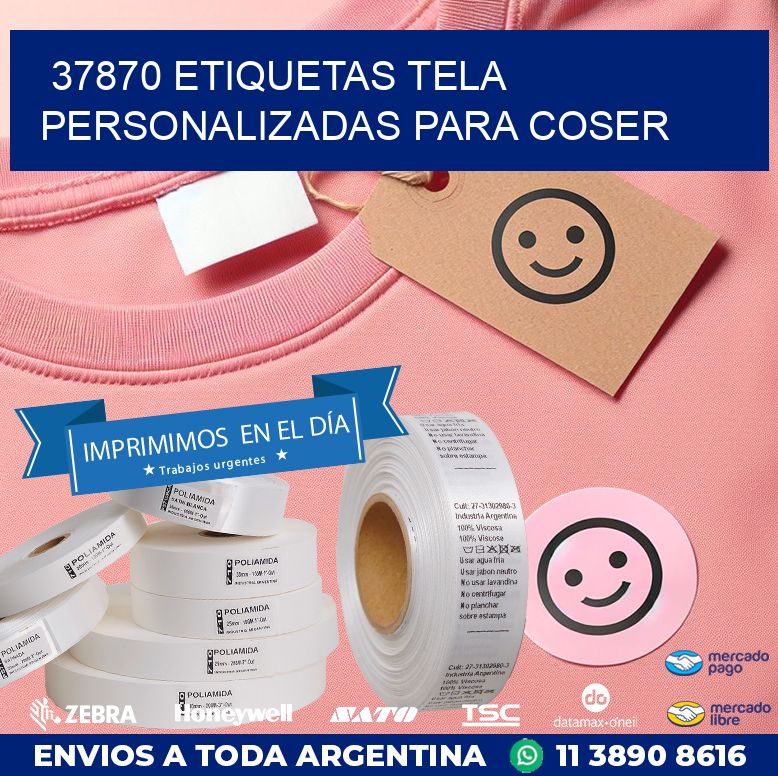 37870 ETIQUETAS TELA PERSONALIZADAS PARA COSER